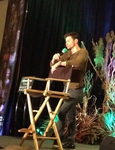 Matt does his best Jensen impression. hehe
