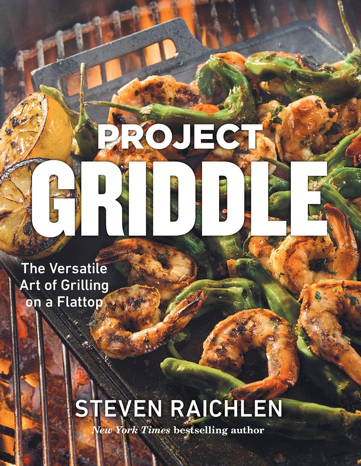 Profile of Steven Raichlen and his book jacket cover, "Project Griddle."