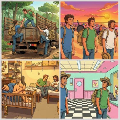 A Praia dos Meninos do Mato! Relato Real de três garotos do interior. Anos 80 + Praia Grande. Substack Ondas de Sentido