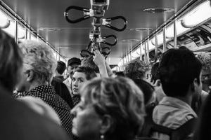 Packed TTC Subway Train Packed TTC Subway Train