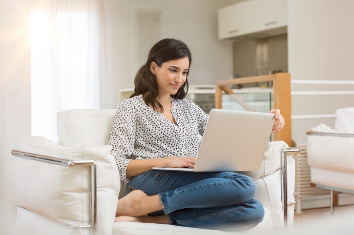 Woman studying