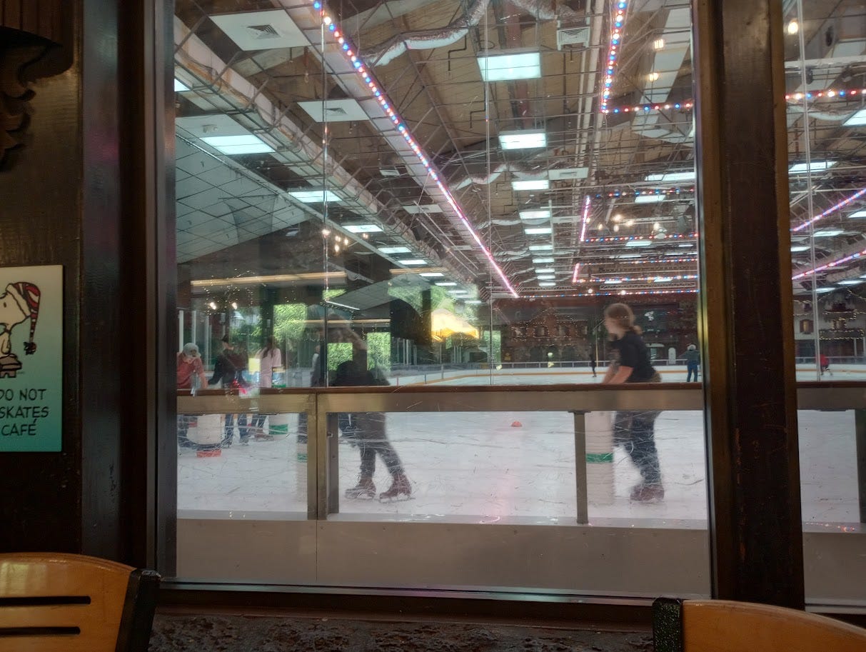 Skaters, beginners with plastic barrels 