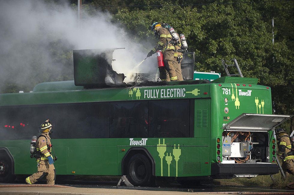 Why do e-buses catch fire?