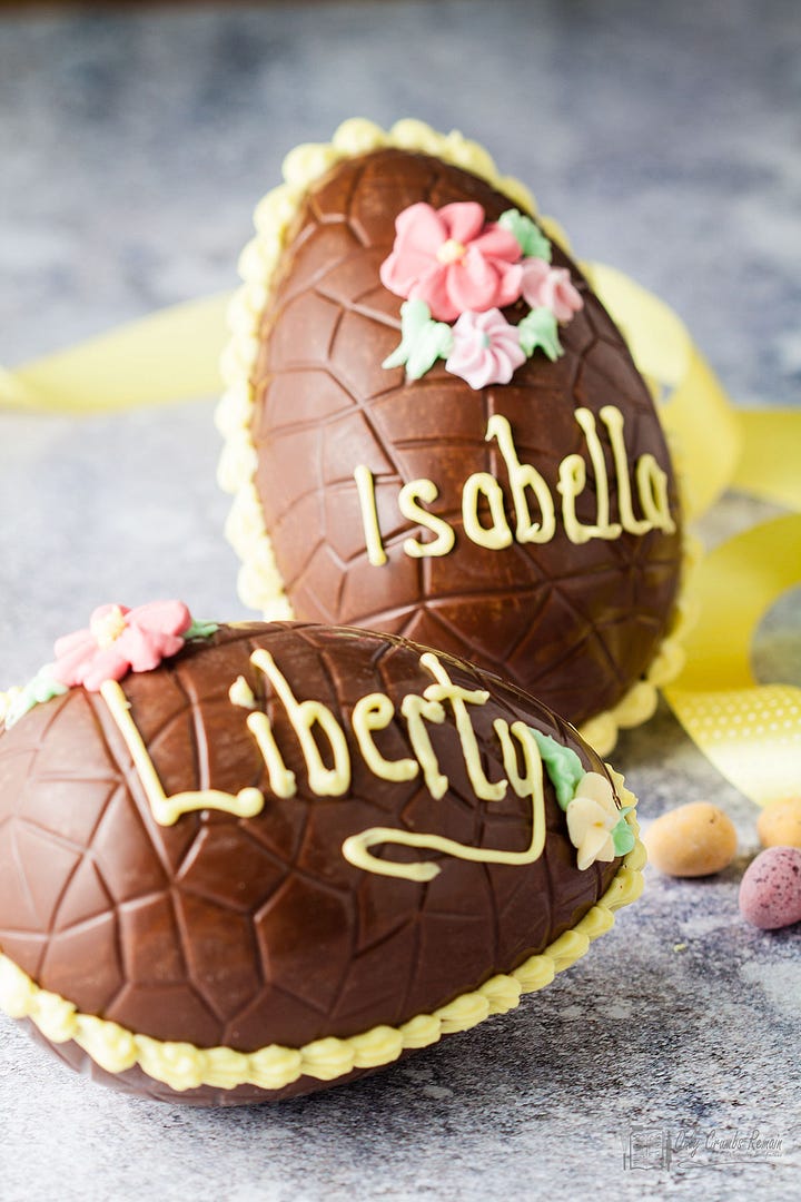 Selection of homemade easter eggs