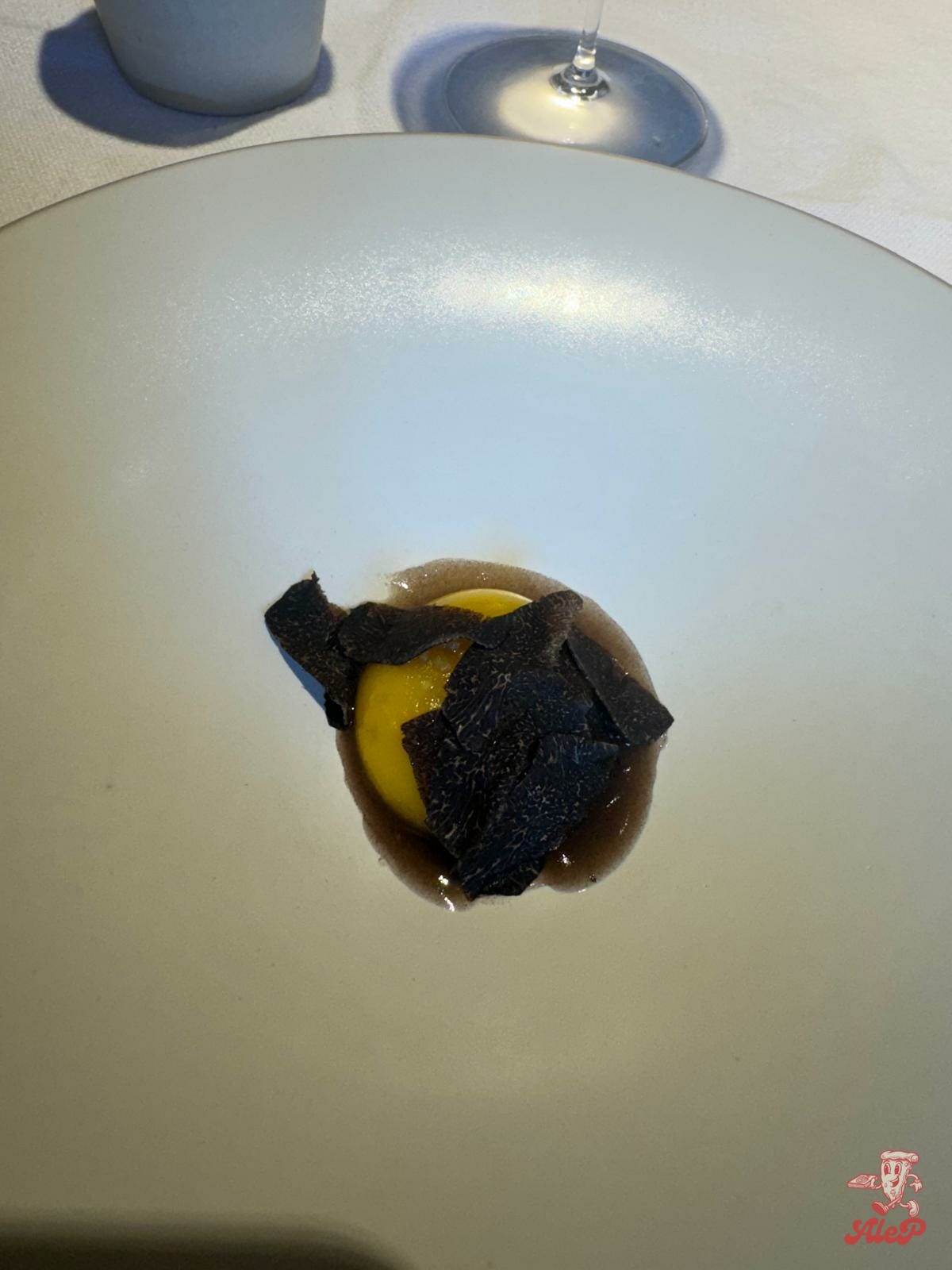 Egg yolk and truffle