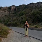 A woman and a wolf
