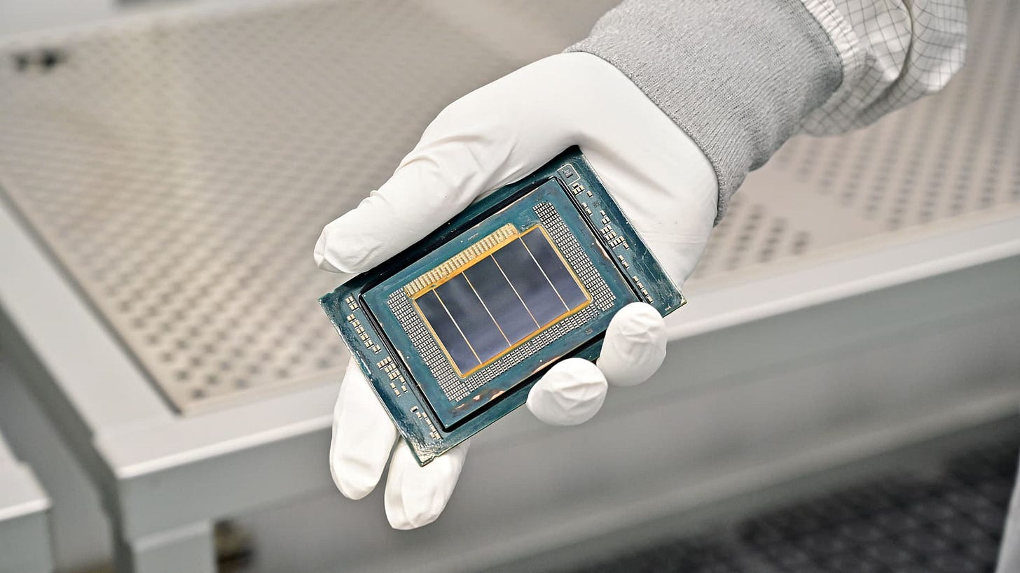 An Intel manufacturing technician holds an Intel Xeon 6+ data center CPU inside Intel’s new Fab 52 in Chandler, Arizona in September 2025. An Intel manufacturing technician holds an Intel Xeon 6+ data center CPU inside Intel’s new Fab 52 in Chandler, Arizona in September 2025.