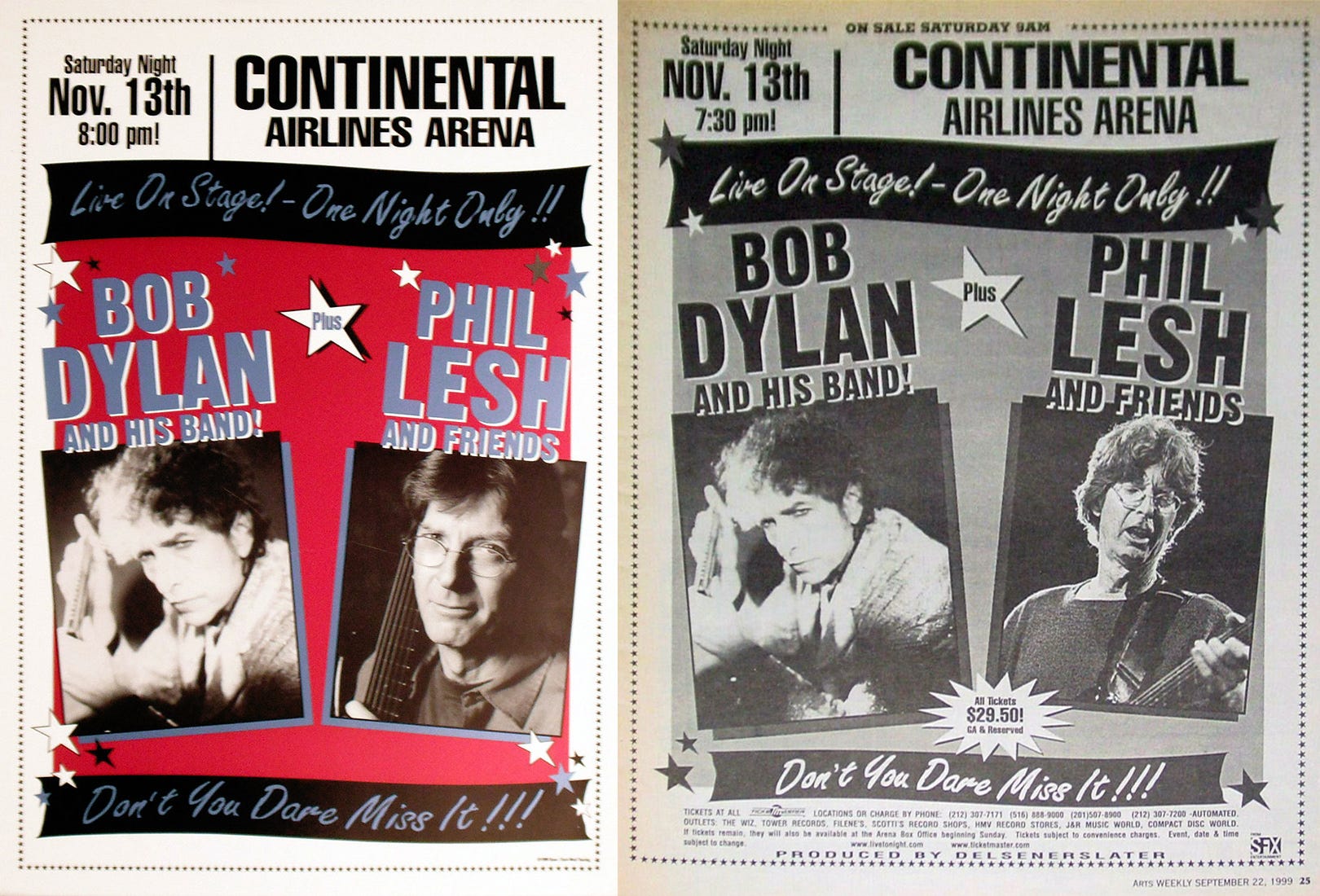 20 Years Chronicling Bob Dylan Posters and Ticket Stubs