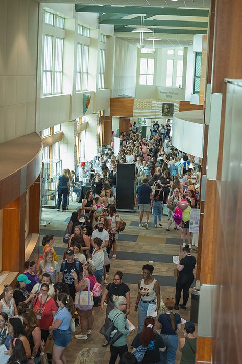 Crowds of readers swarm the Largo Library on May 2, 2026.