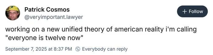 How The Viral "Everyone Is 12 Now" Theory Just Might Explain Everything  That's Happening In America Today - Yahoo News Singapore