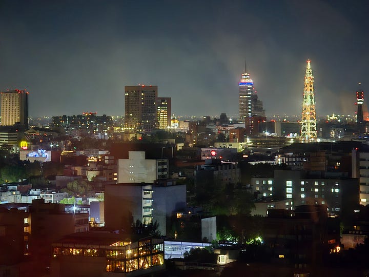 Cocktail and city views, Supra, Mexico City