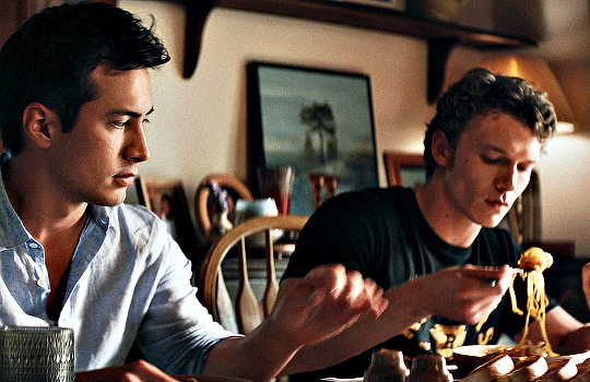 Hudson Williams and Connor Storrie on the Heated Rivalry finale.