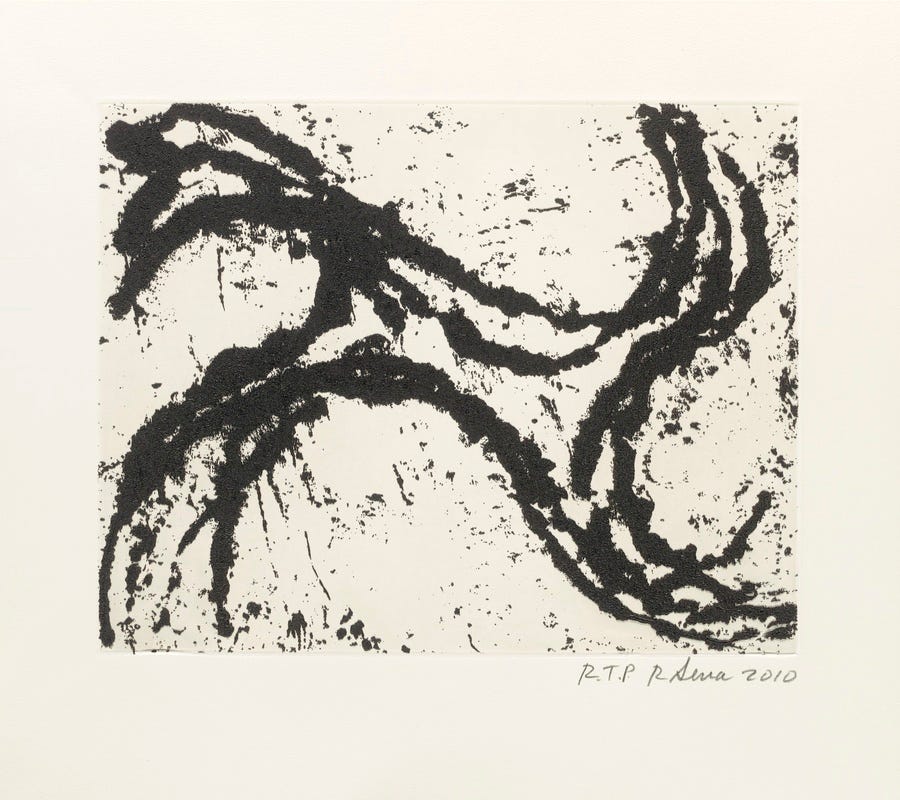 Richard Serra, Junction #1, (1 color etching), Gemini G.E.L., Los Angeles, CA, 2010, (RS10-3485), Edition of 50 [© Richard Serra / ARS, New York]