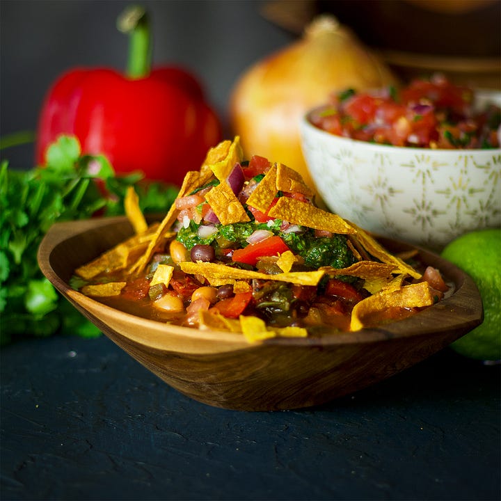Hamburger bowls, Steak bowls, Chimichurri steak sandwiches, Chimichurri steak fries, Flank steak with chimichurri, Fried summer squash, Vegetarian chili, and Chicken nachos with chimichurri.