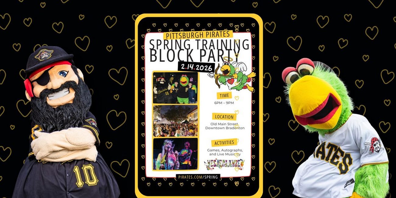 Pirates To Host Block Party Downtown on Saturday, February 14