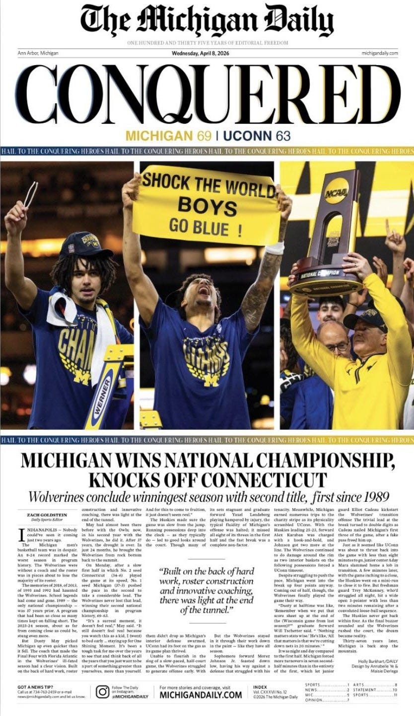 The Michigan Daily : r/MichiganWolverines