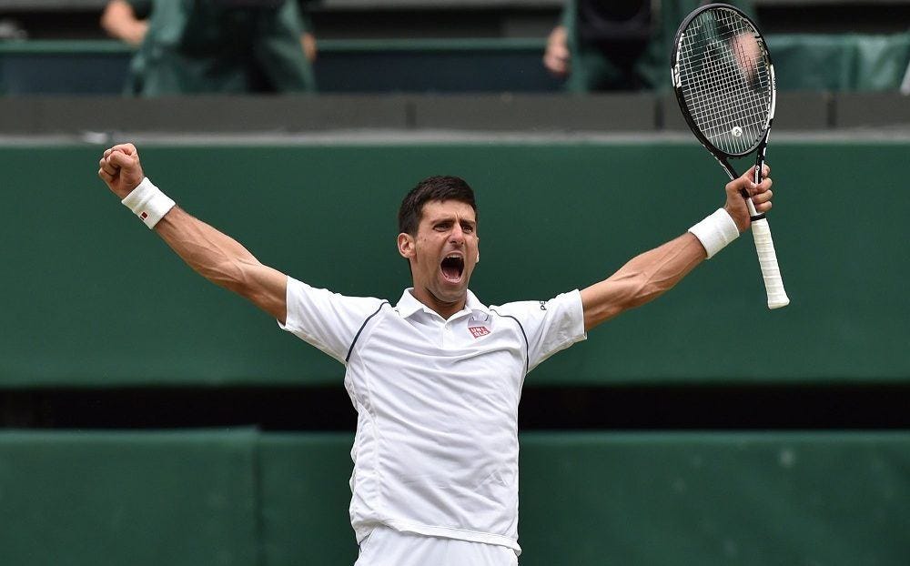wimbledon rain delays don't stop novak djokovic and roger federer from advancing 2016 images wimbledon rain delays don't stop novak djokovic and roger federer from advancing 2016 images