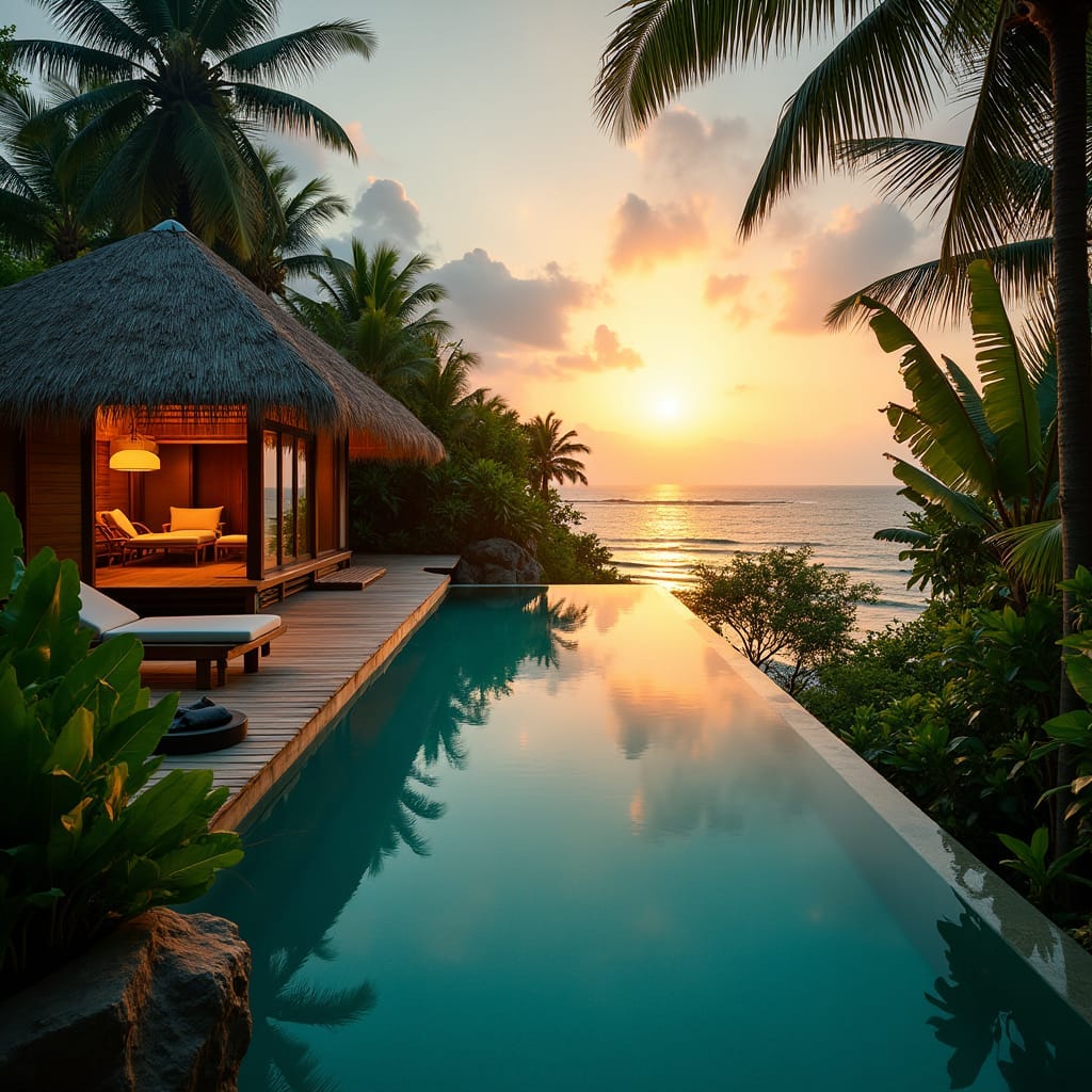 Mdoern Bamboo Glamping  with Swimming pool in Jamaica  