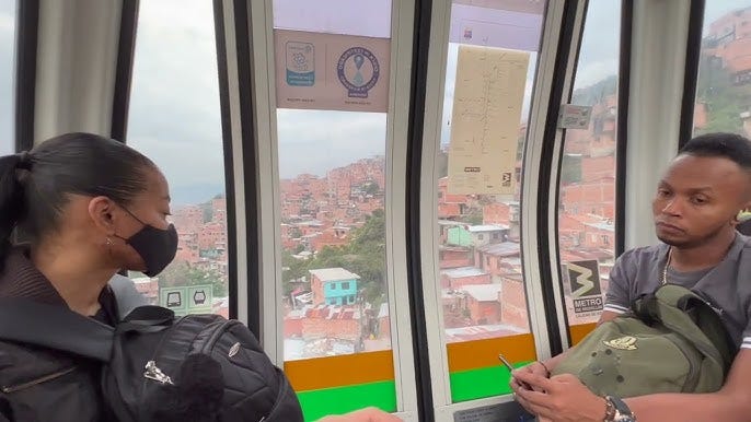 Cosmonauts take the Metrocable to La Aurora station in Medellin Colombia  (raw unedited video) - YouTube