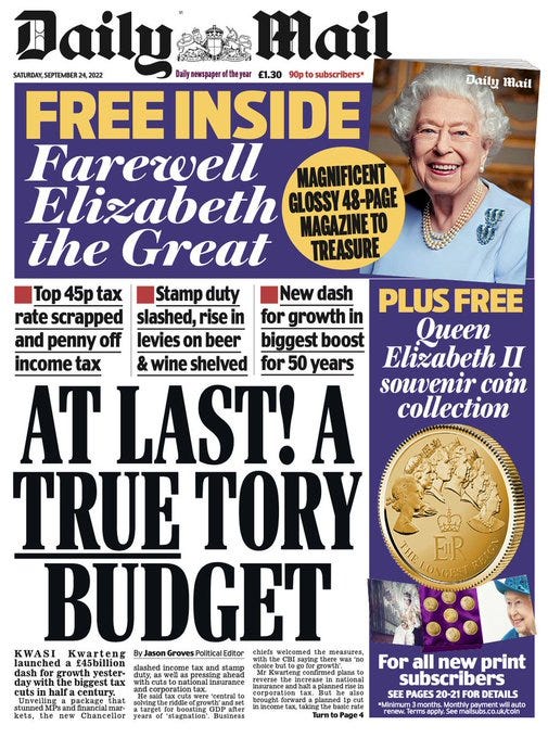 Paul Lewis on X: "The Mail reports today that Liz Truss/Kwasi Kwarteng mini  budget left UK hours from financial meltdown https://t.co/rhjidlrLux Is  that the same Mail which the day after the same