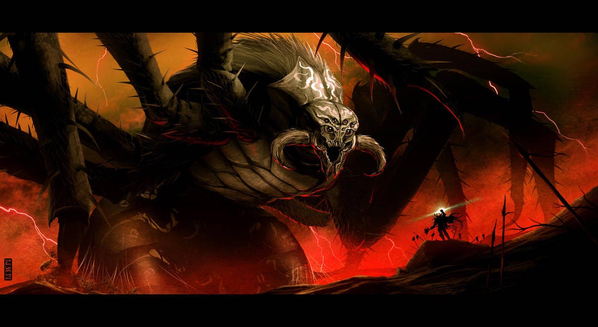 Ungoliant and Melkor by rubendevela on DeviantArt