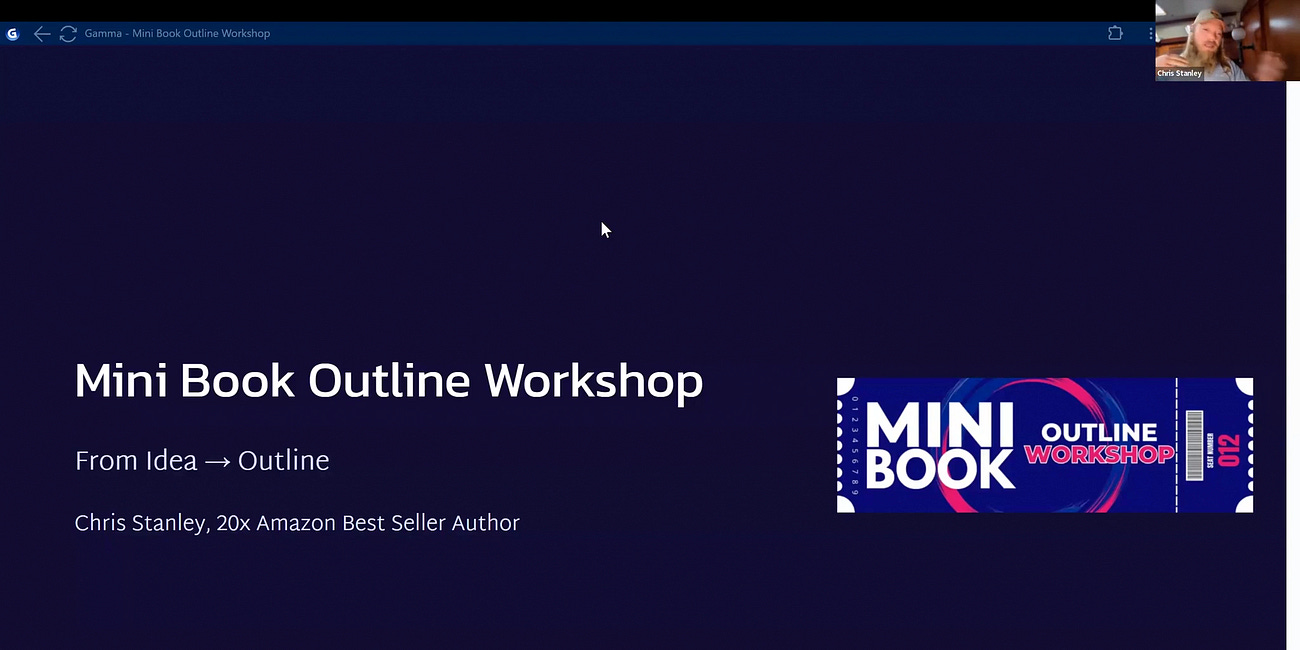 REPLAY: Mini Book Outline Workshop