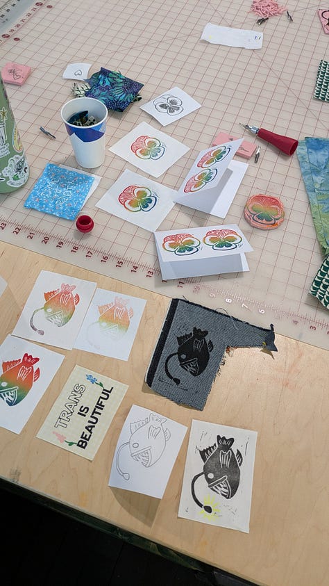 A collection of images from craft night and classes this past year!