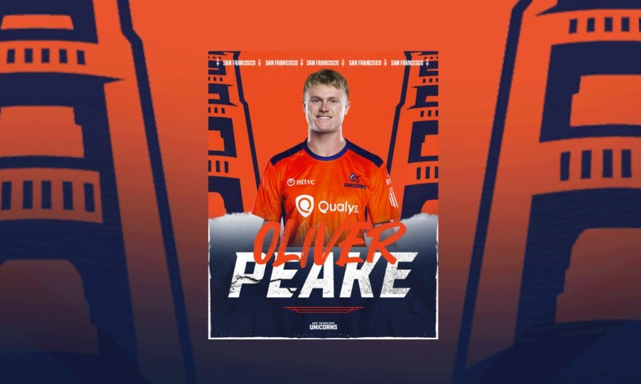 Exclusive: Young Australian star Oliver Peake signs with San Francisco Unicorns