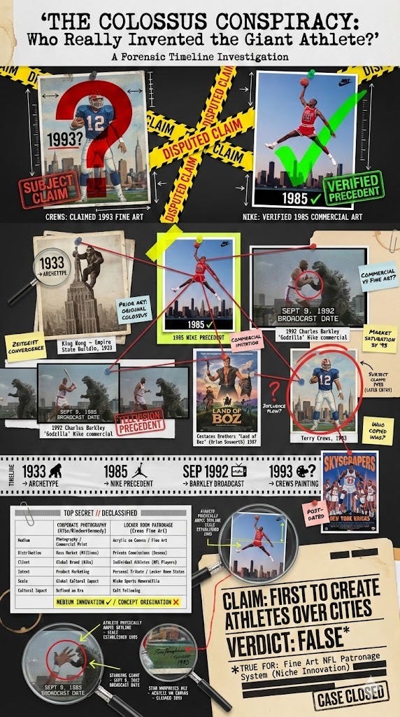 The Colossus of the Gridiron: A Forensic Iconography of the "Athlete-Over-City" Motif and the Claims of Terry Crews