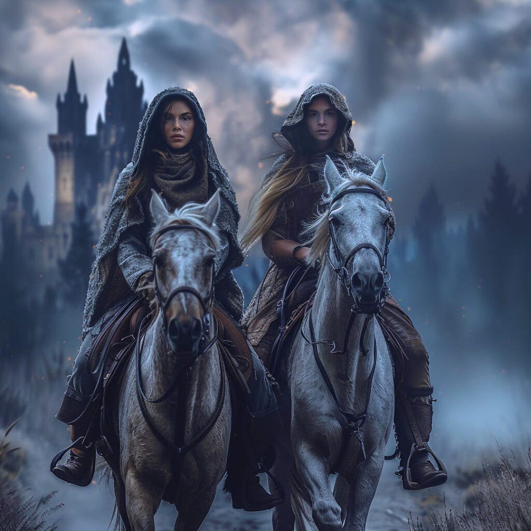 Artwork by Niccolò Hilgendorf showing Alessa and Kara
