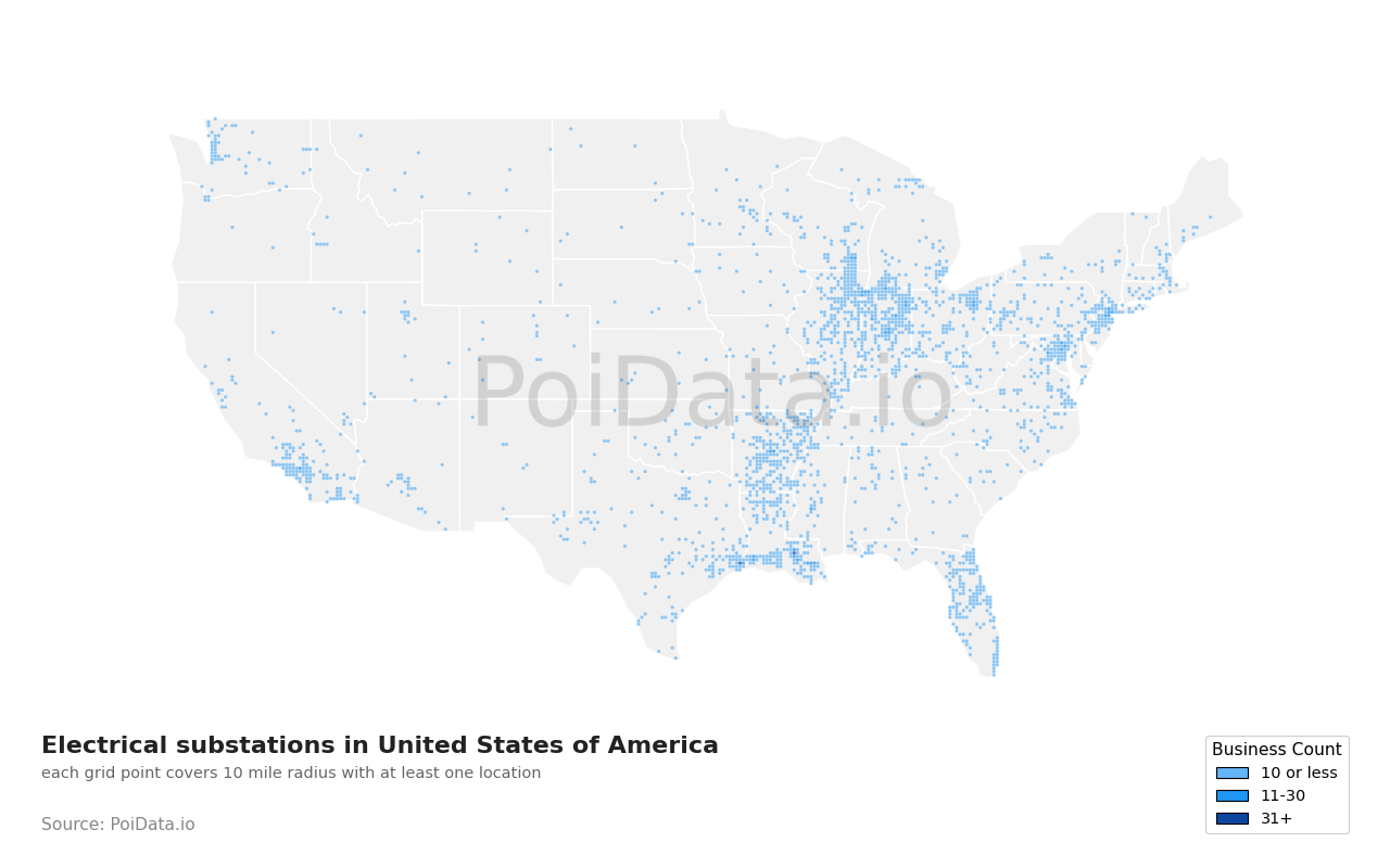 List of Electrical substations in United States in 2026
