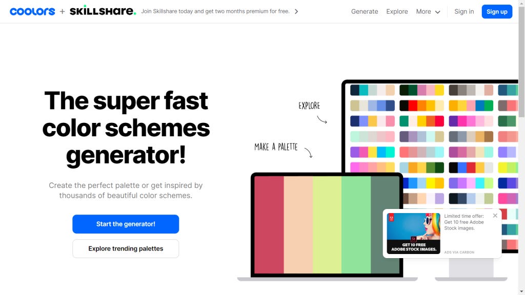 The Guide To The Coolors Color Palette Generator - Isotropic