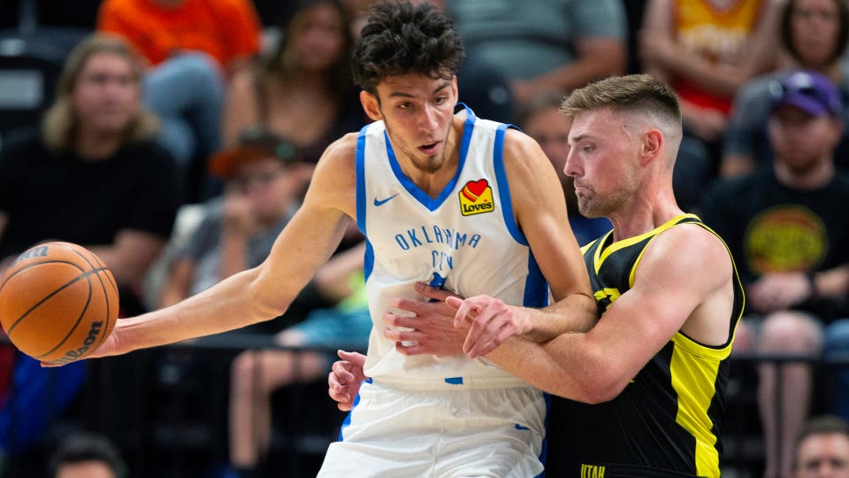 Chet Holmgren shakes off rust, gives glimpse of Thunder's defensive  potential in Summer League | Sporting News