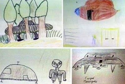 Dibujos de los niños del Caso Ovni Ariel