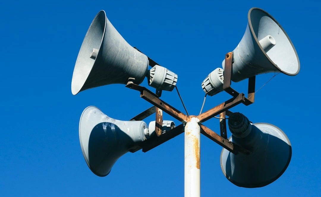 a street light with a bunch of lights on top of it
