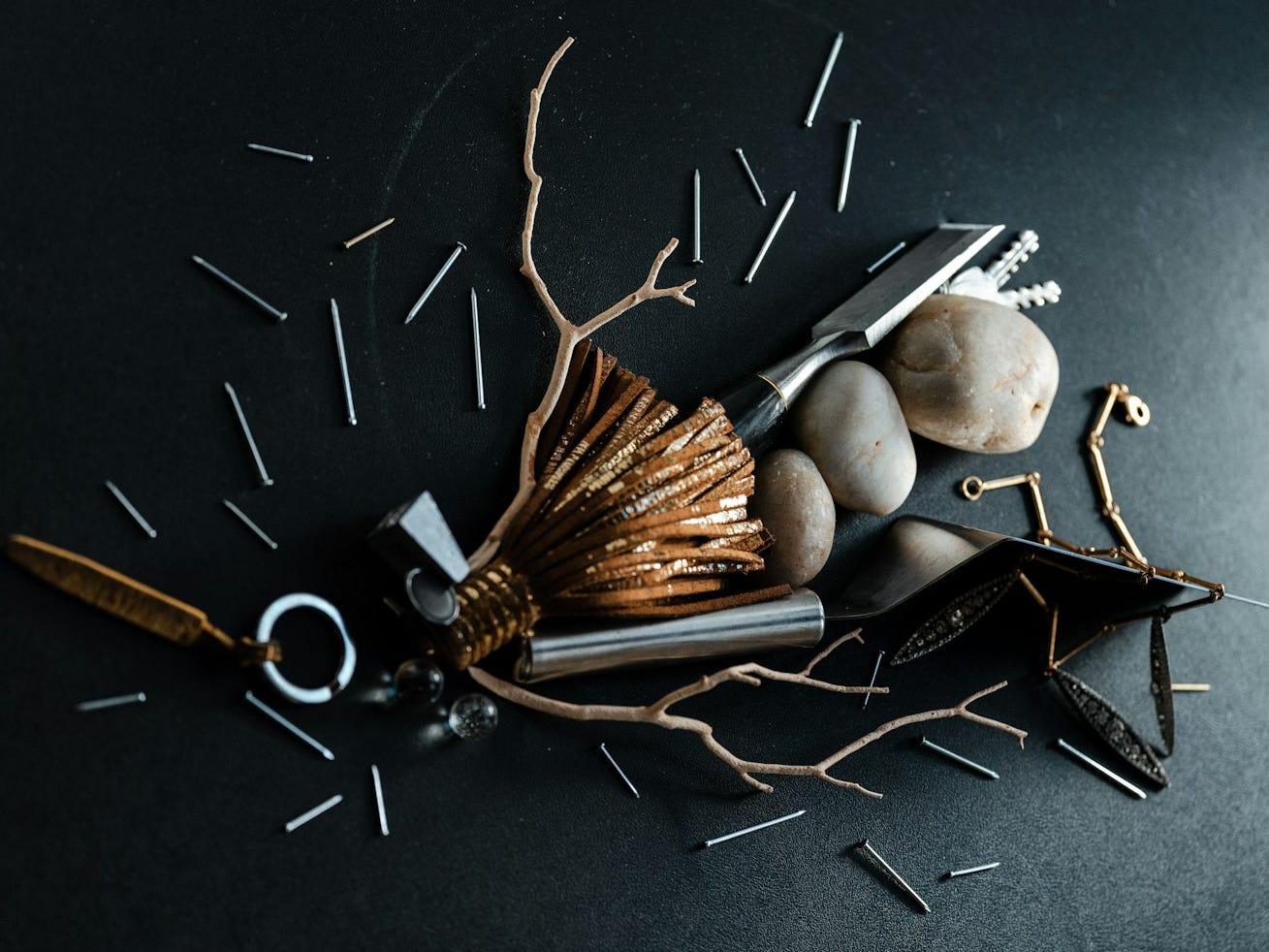 a table with objects on it a table with objects on it