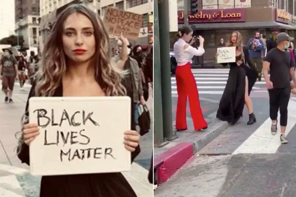 Instagram stars criticized for having photoshoot at Black Lives Matter  protests | starbiz.net