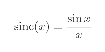 sinc function