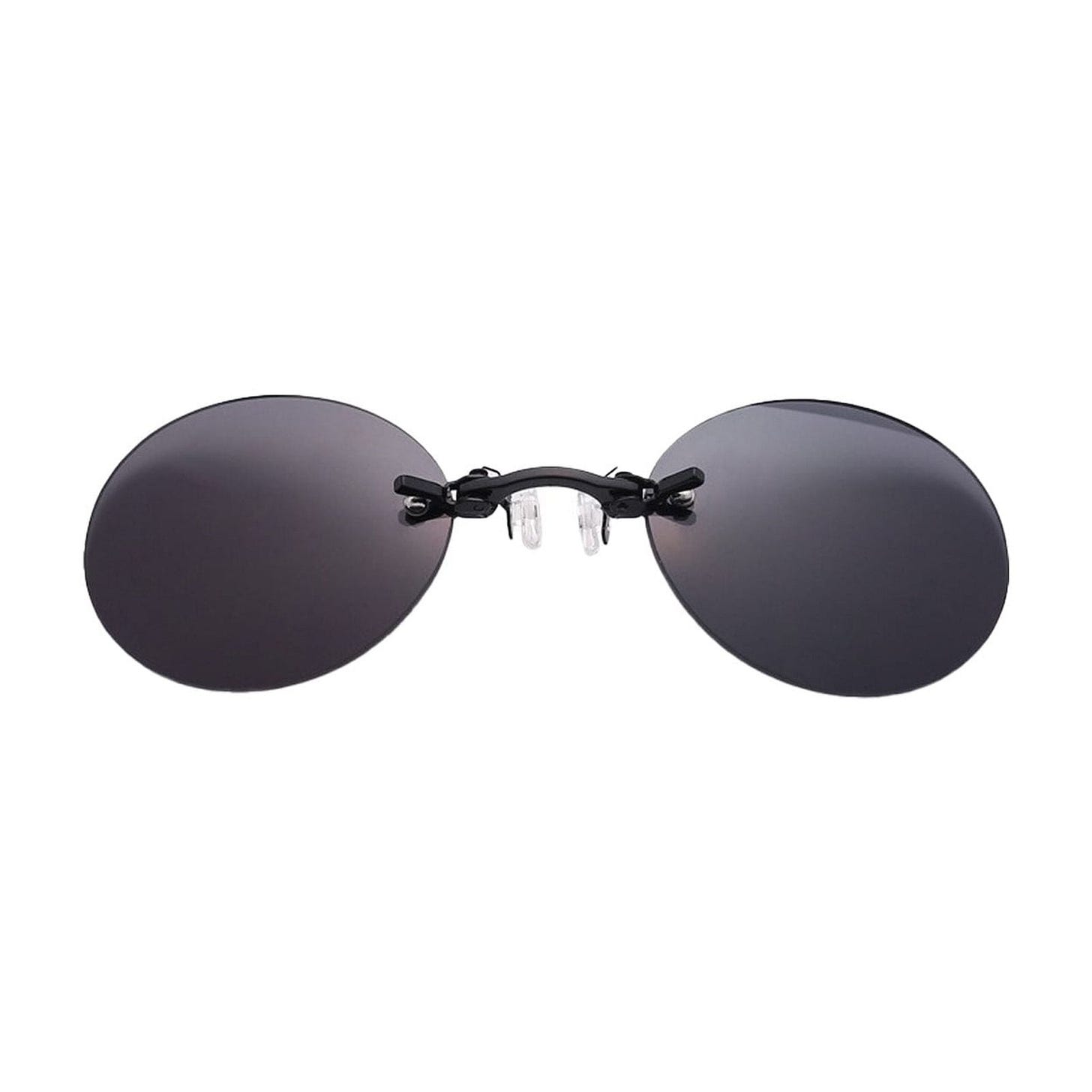 Glasses Cycling Retro Round Clip-On Rimless Sunglasses for Men - 2024 Fashion Eyewear