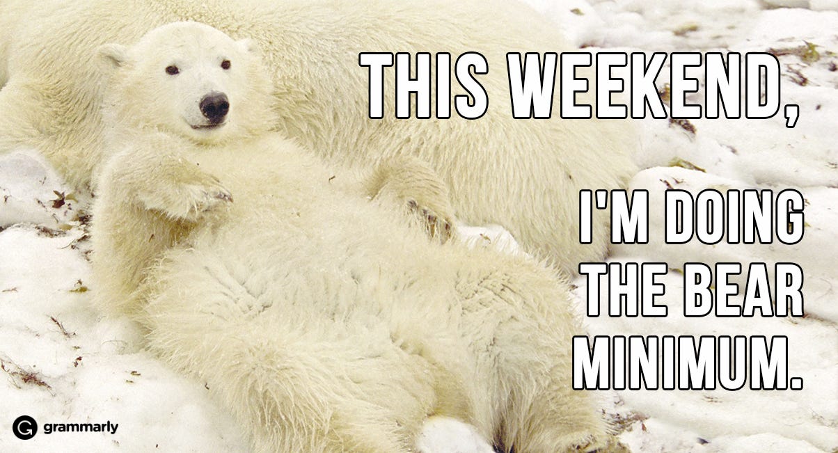 Bear minimum vs. bare minimum image Bear minimum vs. bare minimum image