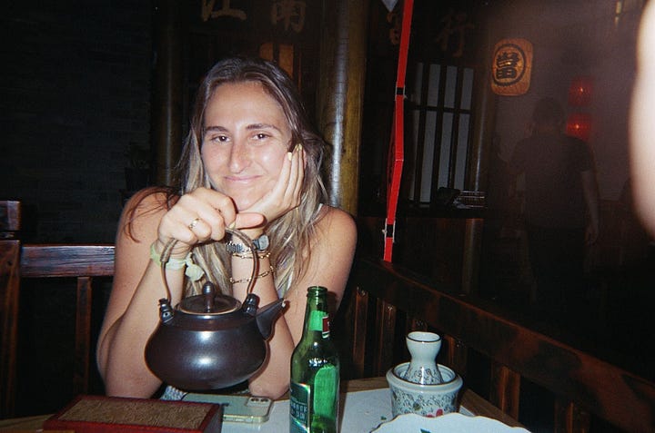 Arden at CheLi, the butterflied prawns with garlic noodles