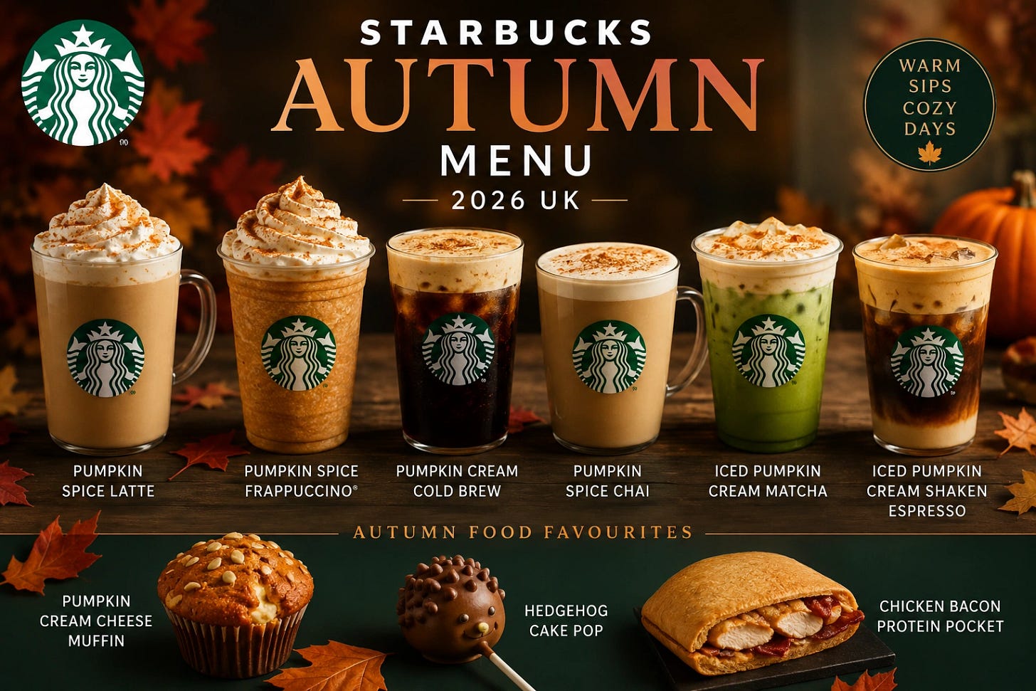 Starbucks Autumn Menu Starbucks Autumn Menu