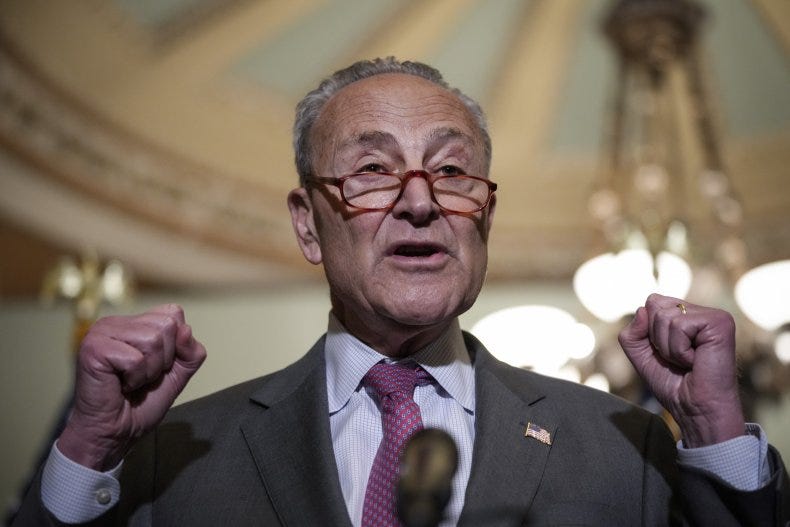 Senate Majority Leader Chuck Schumer (D-NY) speaks Senate Majority Leader Chuck Schumer (D-NY) speaks