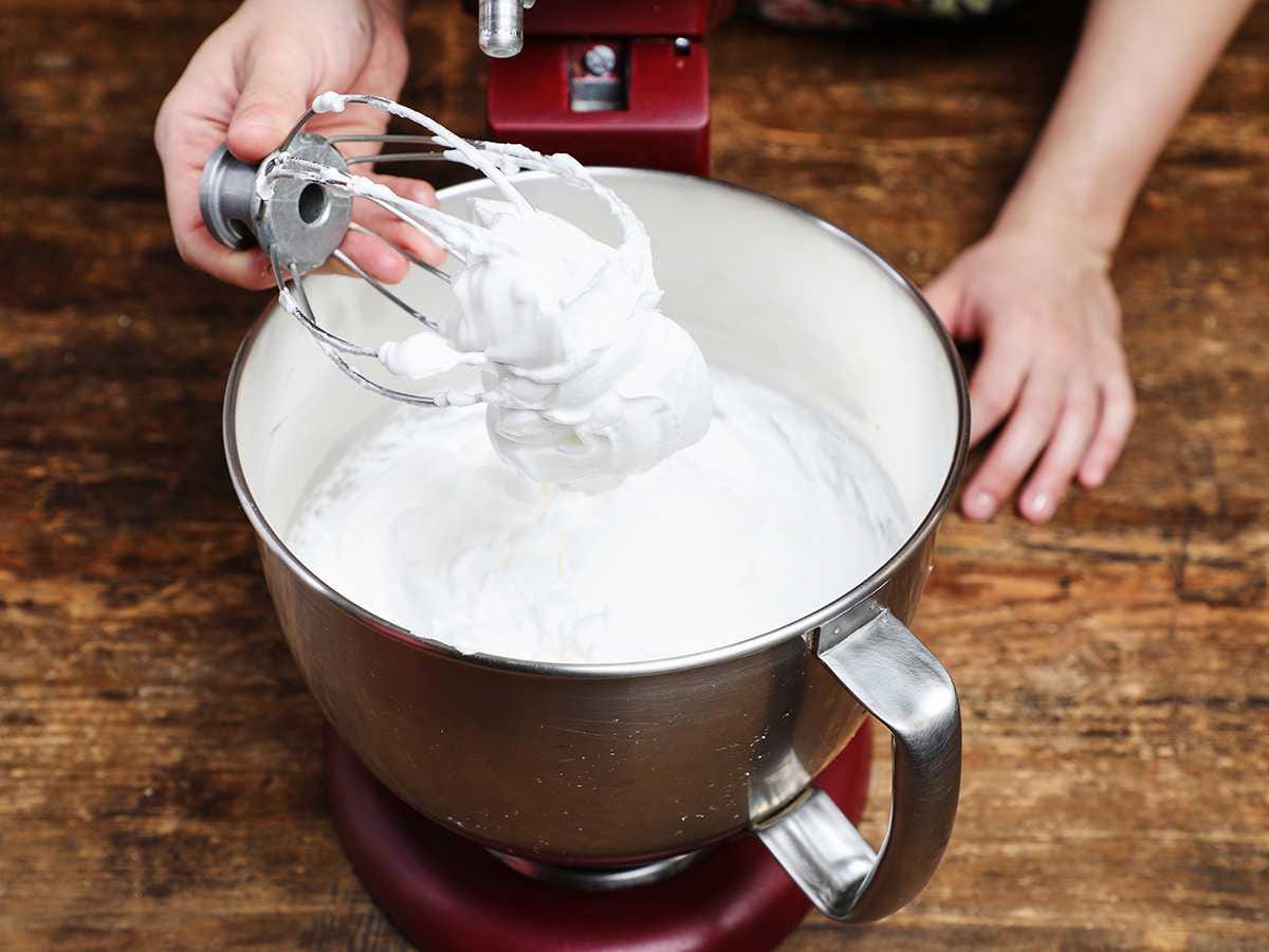 Fluffy Egg Whites on Whisk