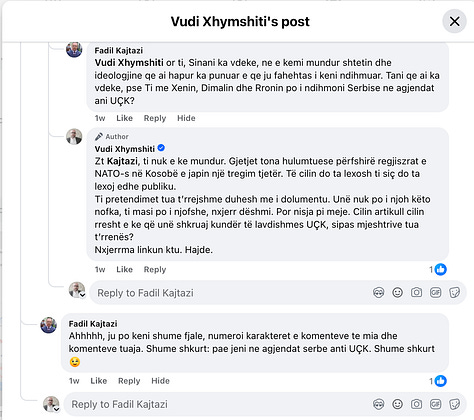 Shkëmbimi i Komenteve më Fadil Kajtazin, 2 Prill, 2026.