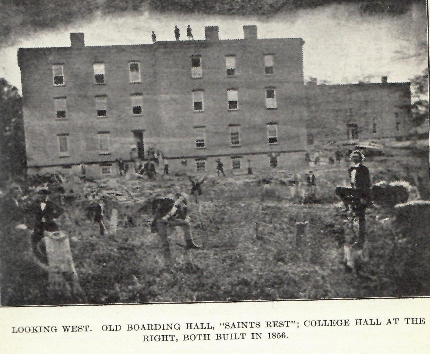 First buildings at Michigan Agricultural College