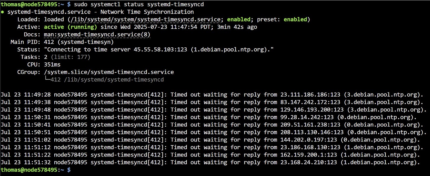 Time servers not reachable from behind the SNF’s firewall