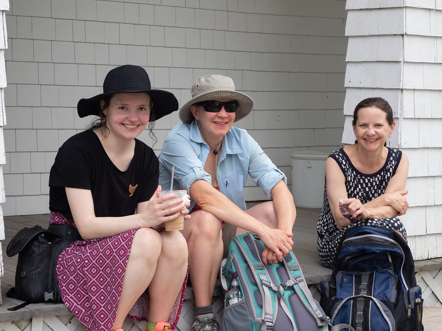 Three women at the fair