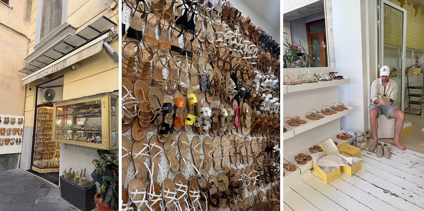 sandal shops in sorrento