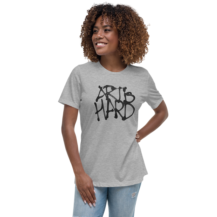 Art is Hard t-shirt worn by two men and two women.
